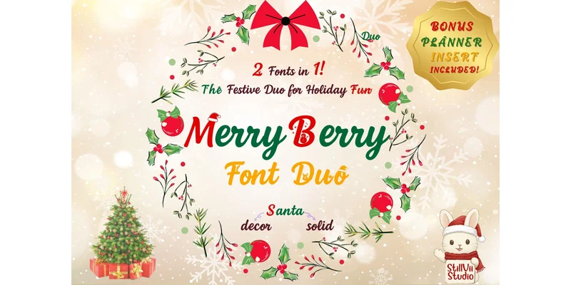 Merry Berry Duo Font by StillViiStudio — Display Font