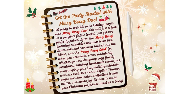 Merry Berry Duo Font by StillViiStudio — Display Font — thumbnail 5