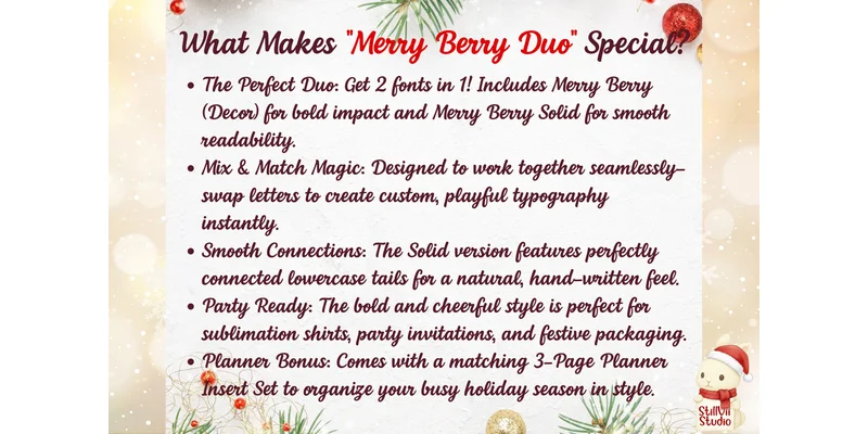Merry Berry Duo Font by StillViiStudio — Display Font — thumbnail 6