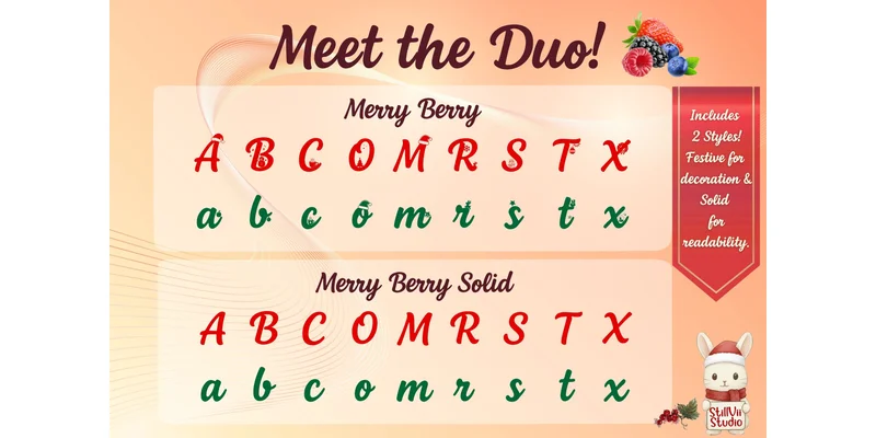 Merry Berry Duo Font by StillViiStudio — Display Font — thumbnail 7