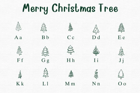 Merry Christmas Tree by Nongyao — Dingbats Font — thumbnail 2