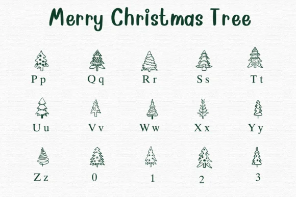 Merry Christmas Tree by Nongyao — Dingbats Font — thumbnail 3