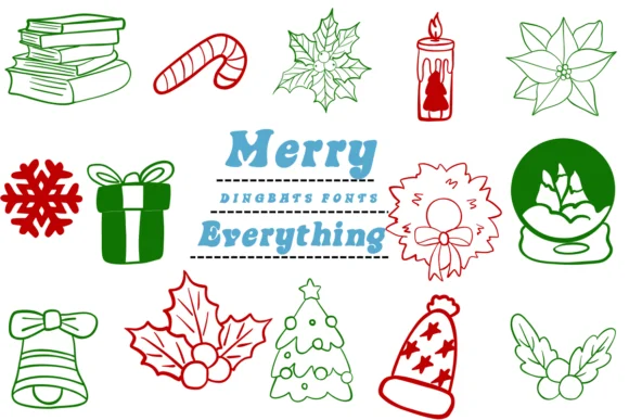 Merry Everything by Suphitchaya — Dingbats Font