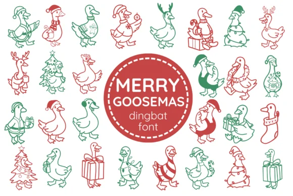 Merry Goosemas by Pui Art — Dingbats Font