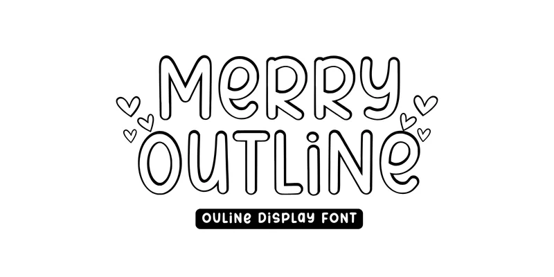 Merry Outline Font by Minimalist Eyes — Display Font