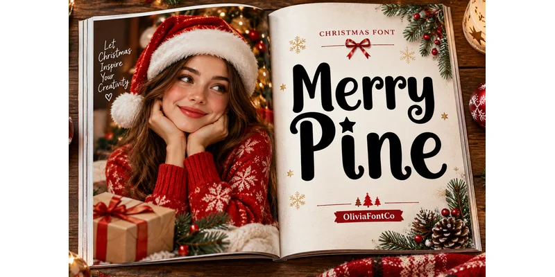 Merry Pine Font by OliviaFontCo by OliviaFontCo — Display Font — thumbnail 3