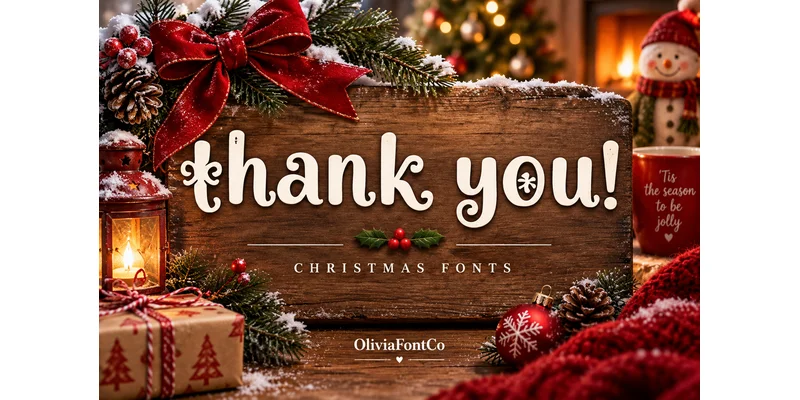 Merry Pine Font by OliviaFontCo by OliviaFontCo — Display Font — thumbnail 4