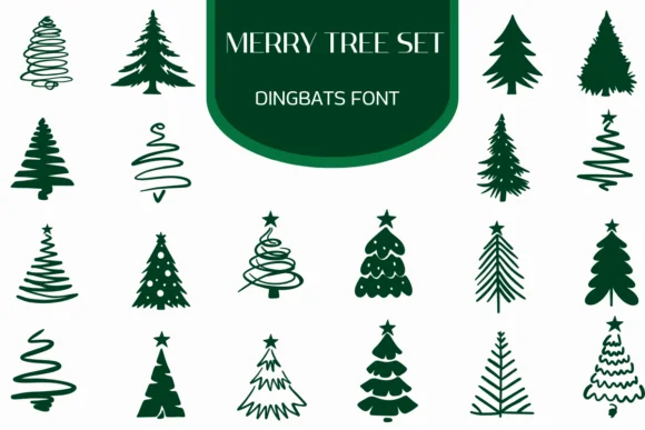 Merry Tree Set by Heartcraft Atelier — Dingbats Font