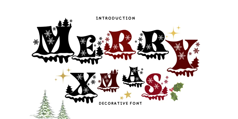 Merry Xmas Font by Bee piyanuch by Bee piyanuch — Decorative Font