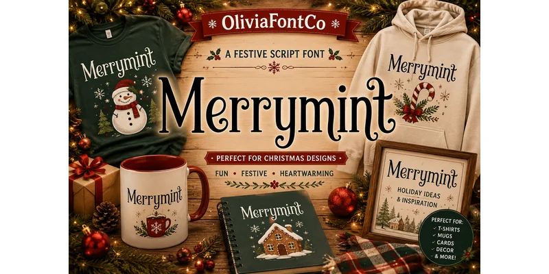 Merrymint Font by OliviaFontCo by OliviaFontCo — Display Font — thumbnail 2