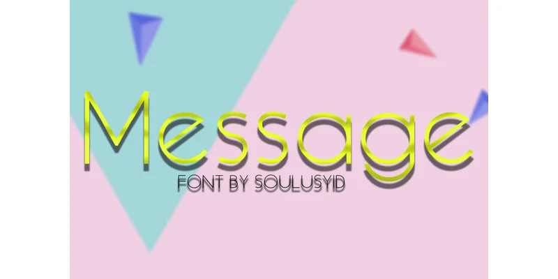 Message Font by SoulusYid — Sans Serif Font