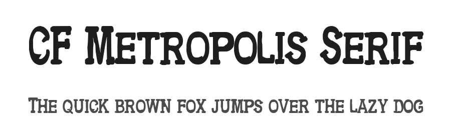 CF Metropolis Serif