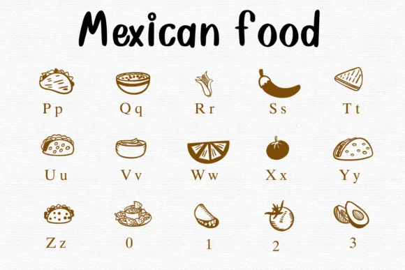 Mexican Food by Nongyao — Dingbats Font — thumbnail 3