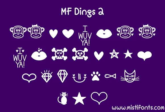 MF Dings 2 by Misti — Dingbats Font