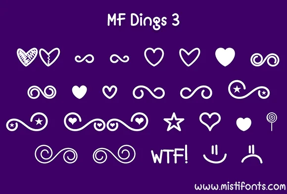 MF Dings 3 by Misti — Dingbats Font