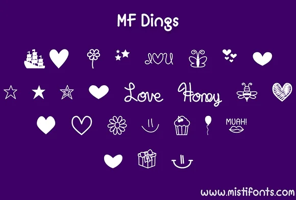 MF Dings by Misti — Dingbats Font