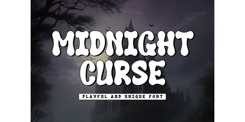 Midnight Curse Font by Black line — Display Font