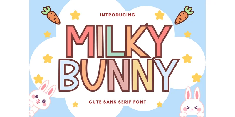 Milky Bunny Font by Letterayu — Sans Serif Font