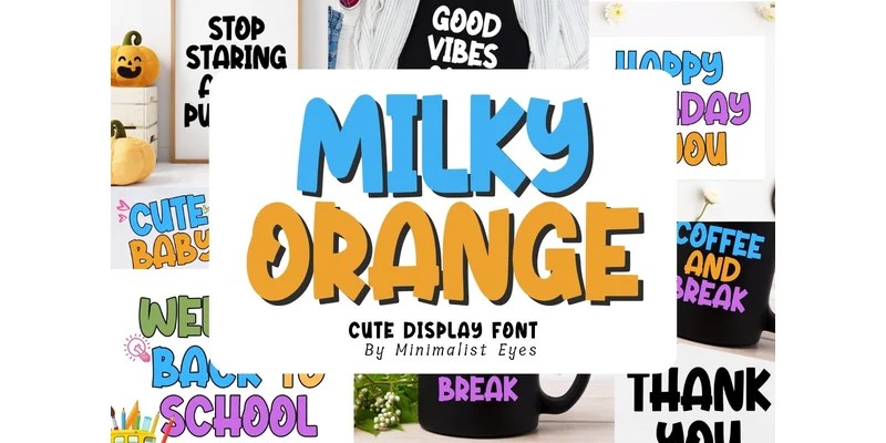 Milky Orange Font by Minimalist Eyes — Display Font