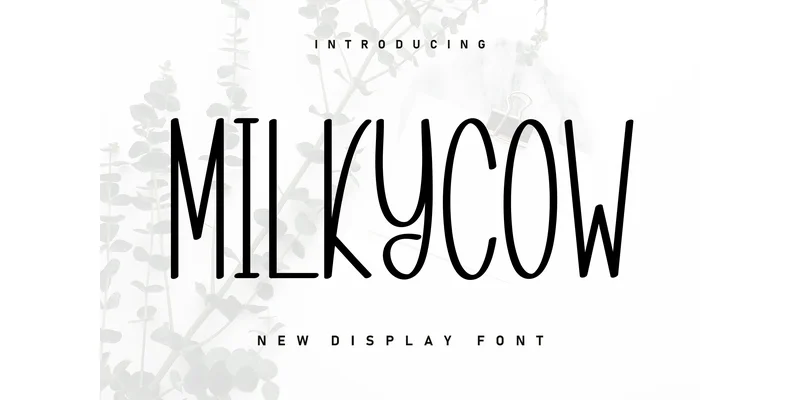 Milkycow Font by KC Production — Display Font