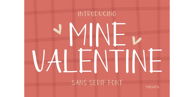 Mine Valentine Font by miraipa — Sans Serif Font