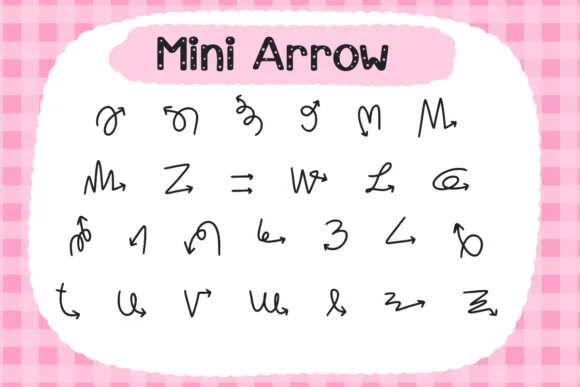 Mini Arrows by Foam-Design Store — Dingbats Font