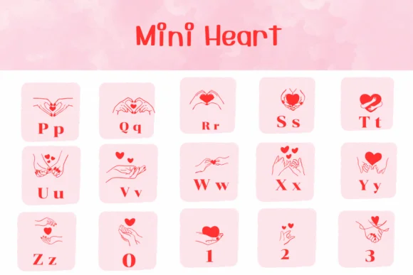 Mini Heart by Ketsarin — Dingbats Font — thumbnail 3
