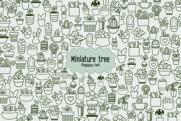 Miniature Tree by Chonada — Dingbats Font