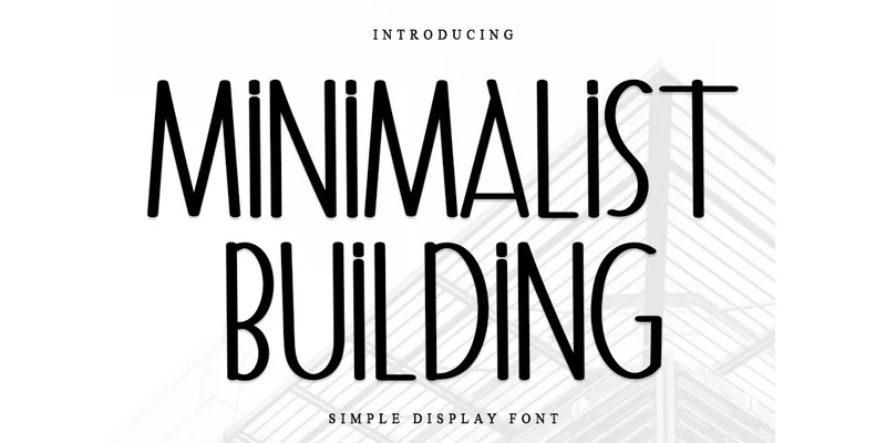 Minimalist Building Font by ONE DESIGN — Display Font