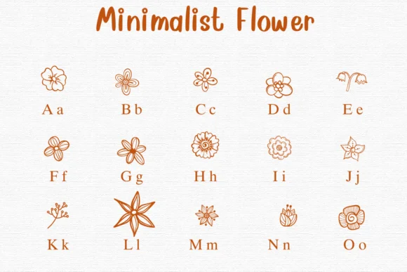 Minimalist Flower by Nongyao — Dingbats Font — thumbnail 2