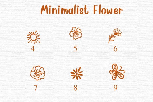 Minimalist Flower by Nongyao — Dingbats Font — thumbnail 4