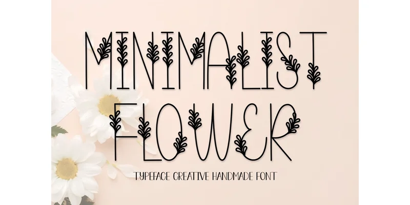 Minimalist Flower Font by william jhordy by william jhordy — Decorative Font
