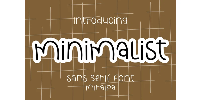 Minimalist Font by miraipa — Sans Serif Font