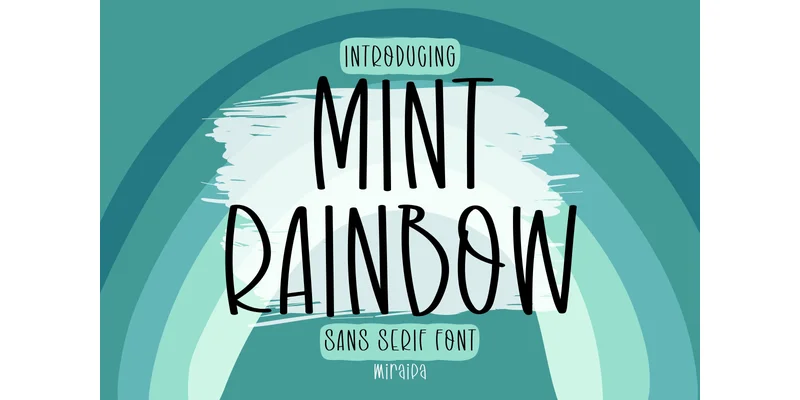 Mint Rainbow Font by miraipa — Sans Serif Font