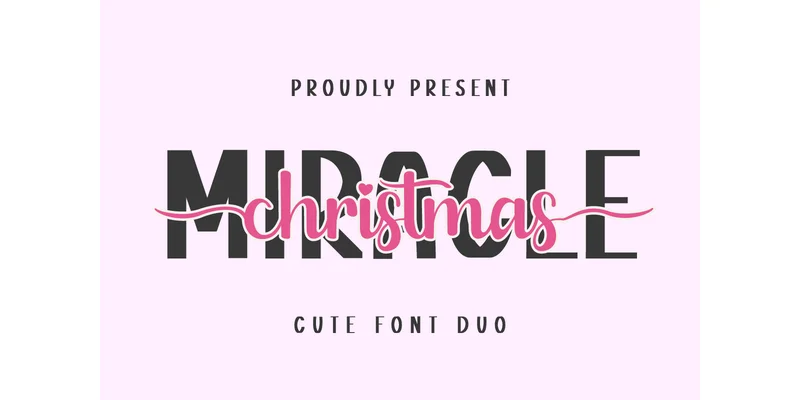 Miracle Christmas Duo Font by Letterayu — Display Font