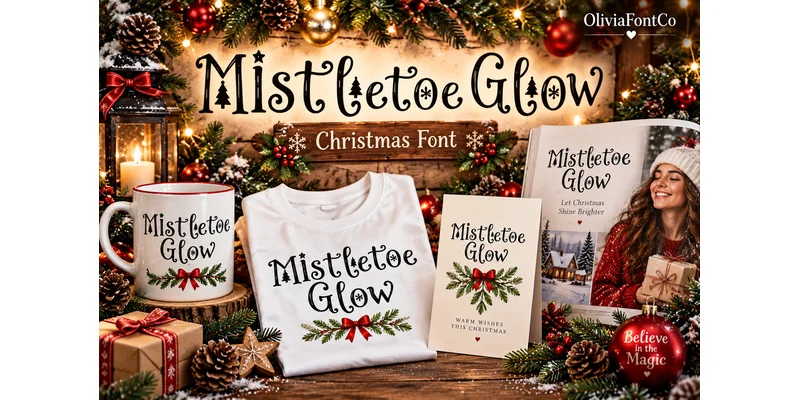Mistletoe Glow Font by OliviaFontCo — Display Font — thumbnail 2