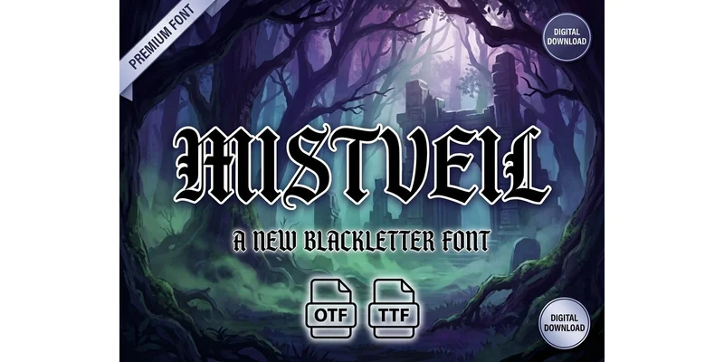 Mistveil Font by dimukhi by dimukhi — Blackletter Font