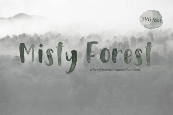 Misty Forest by Jennifer Creations — Color Fonts Font