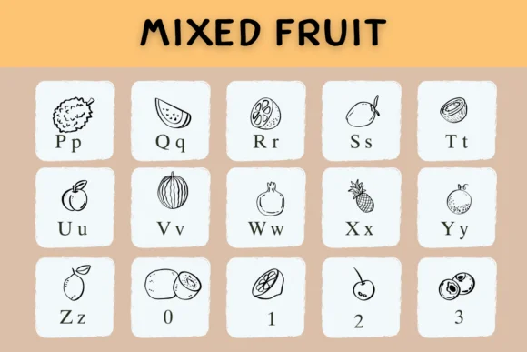 Mixed Fruit by Nongyao — Dingbats Font — thumbnail 3