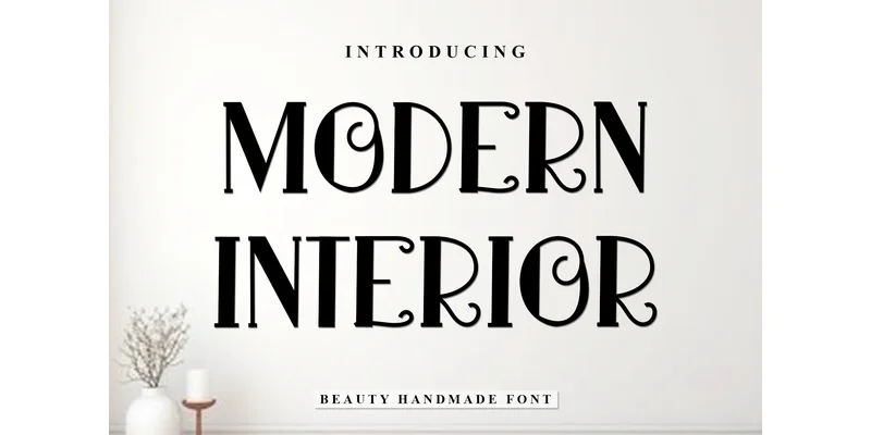 Modern Interior Font by PiPi Creative — Display Font