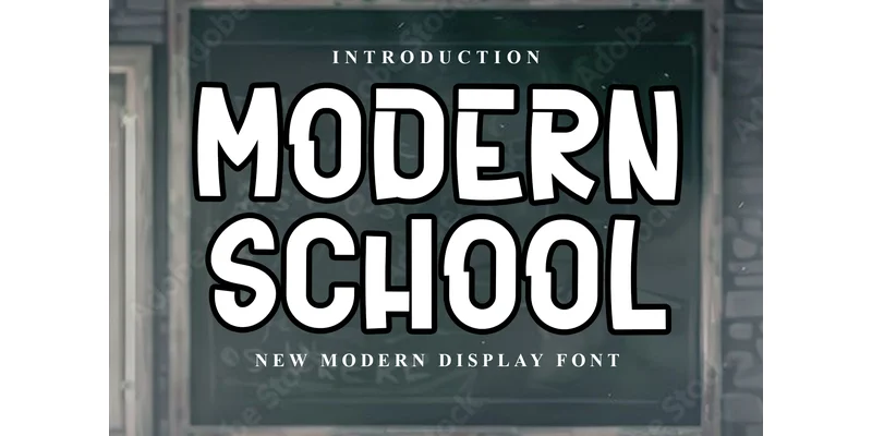 Modern School Font by PiPi Creative — Display Font