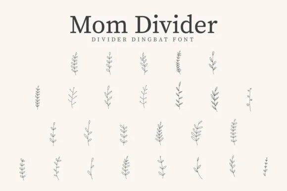 Mom Divider by CraftedType Studio — Dingbats Font