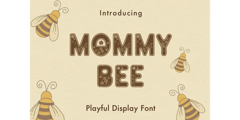 Mommy Bee Font by Honiiemoon by Honiiemoon — Decorative Font