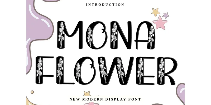 Mona Flower Font by FreshTypeINK by FreshTypeINK — Decorative Font