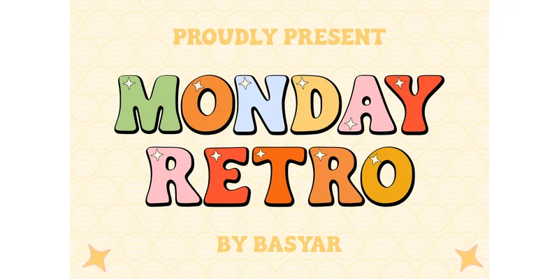 Monday Retro Font by basyar — Display Font