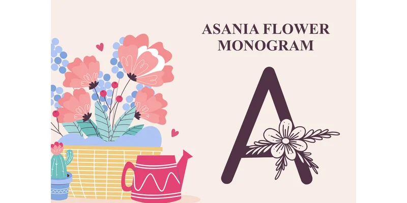 Monogram Asania Flower Font by mantrasangar.supply by mantrasangar.supply — Decorative Font