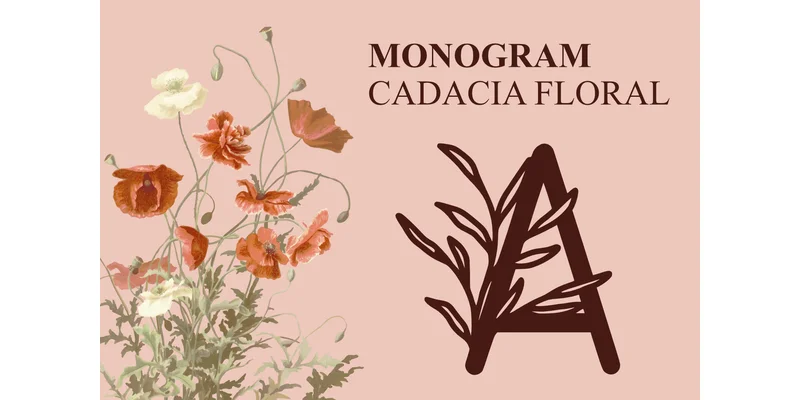 Monogram Cadacia Floral Font by mantrasangar.supply by mantrasangar.supply — Decorative Font