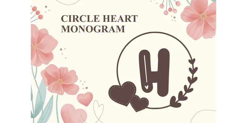 Monogram Circle Heart Font by Typefar by Typefar — Decorative Font