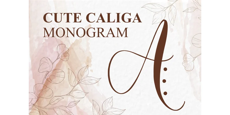 Monogram Cute Caliga Font by mantrasangar.supply by mantrasangar.supply — Decorative Font