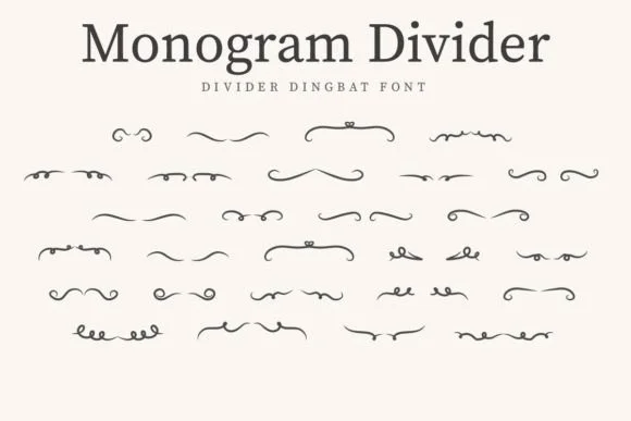 Monogram Divider by CraftedType Studio — Dingbats Font